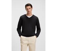 BOSS V-neck sweater in extra-fine merino wool - Style Melba-P, 50468261 Black XL
