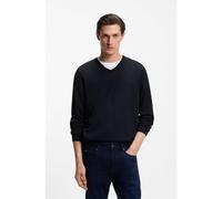 BOSS V-neck sweater in extra-fine merino wool - Style Melba-P, 50468261 Dark Blue XXL