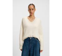 BOSS V-neck sweater in Italian yarn - Style C_Fondyssa, 50550464 Natural S