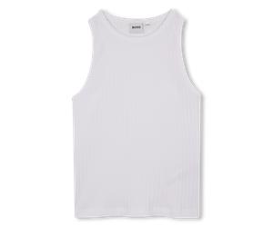Boss - Vest Top With Metal Plate - White - Girl - 10 Years