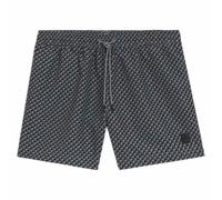BOSS Mens Vibe Seasonal-Pattern Swim Shorts with Logo Label