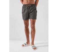 BOSS Vibe All Over Micro Print Swim Shorts, Black, Size L, Men Black