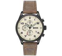 BOSS View 1513990 - Man - 44 mm - Analogue - Quartz - Mineral Glass Beige 22 mm