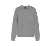 BOSS Virgin-wool sweater with herringbone structure - Style H-Hitalo, 50549980 Grey XXXL