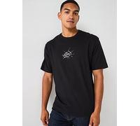 BOSS Mens Te Voyage Relaxed-fit T-Shirt in Cotton with Logo Artwork Black
