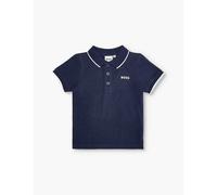 Boss Vy Logo Text-embellished Cotton-jersey Polo Shirt 6 Months- 3 Years 12 Months