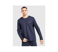 BOSS Waffle Long Sleeve T-Shirt - Blue - Mens S