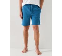BOSS Waffle Loungewear Shorts, Blue, Size L, Men Blue