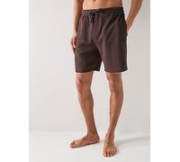 BOSS Waffle Loungewear Shorts, Brown, Size L, Men Brown