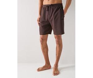 BOSS Waffle Loungewear Shorts, Brown, Size L, Men Brown