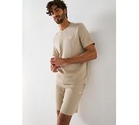 Boss Waffle 10269584 01 Short Sleeve Pyjama T-shirt Beige M Man
