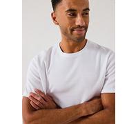 Hugo Boss Men's Waffle Pyjama T-Shirt Embroidered Logo White XL