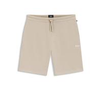 BOSS WAFFLE-STRUCTURE COTTON BLEND LIGHTWEIGHT SHORTS