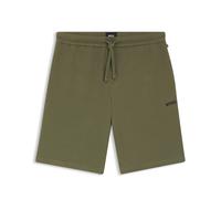 BOSS WAFFLE-STRUCTURE COTTON BLEND LIGHTWEIGHT SHORTS