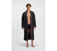 BOSS Waffle-structure dressing gown with embroidered logo - Style Waffle Kimono, 50469787 Black XL