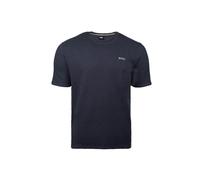 BOSS Mens Waffle T-Shirt Waffle-Structured Pyjama T-Shirt with Embroidered Logo Dark Blue