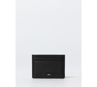 BOSS Orange Ray Mens Grained Faux-Leather Card Holder with Logo Trim - Black 001