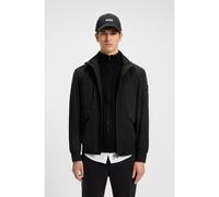 BOSS Water-repellent aviator-style bomber jacket with packable hood - Style Ohice, 50543389 Black 48R