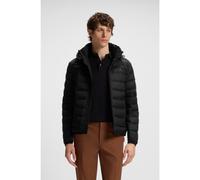 BOSS Water-repellent down jacket with tonal logo - Style Dawood1_IN, 50534297 Black 36R