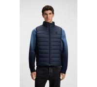 BOSS Water-repellent gilet with logo patch - Style Odeno2, 50549243 Dark Blue 46R