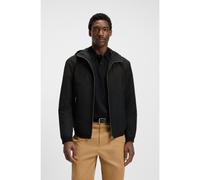BOSS Water-repellent hooded jacket in microfibre poplin - Style H-Cireno4, 50544135 Black 46R