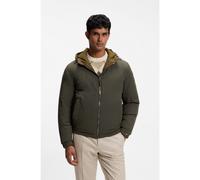 BOSS Water-repellent hooded short jacket with down filling - Style L-Doclin, 50565765 Olive 44R