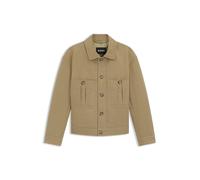 BOSS Water-repellent jacket in peached fabric - Style C-Coveglow, 50553626 Beige 44R
