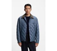 BOSS Water-repellent jacket with mixed quilting - Style C-Cosmix, 50558841 Blue 34R
