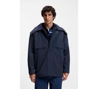 BOSS Water-repellent jacket with removable hood - Style Ocielo, 50551876 Dark Blue 36R