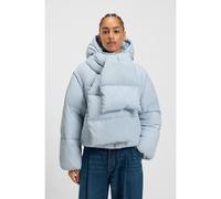 BOSS Water-repellent padded jacket with detachable sleeves and scarf - Style C_Polala, 50548028 Light Blue 8