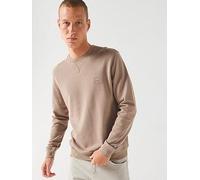 BOSS Westart Regular Fit Crew Sweat - Dark Beige, Dark Beige, Size S, Men Dark Beige