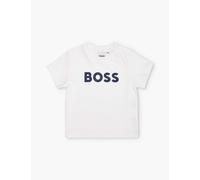 Boss White Logo Text-print Cotton-jersey T-shirt 18 Months