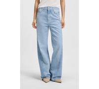 BOSS Wide-leg jeans in blue rigid denim with panelling - Style C_ PANEL JEANS HR, 50554682 Light Blue 25