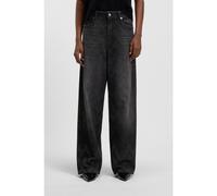 BOSS Wide-leg jeans in crystal-embellished black denim - Style C_SLOUCHY MR, 50548444 Black 31/30