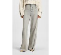 BOSS Wide-leg jeans in grey denim with hem slits - Style C_MARLENE HR SPLIT, 50542436 Light Grey 28/34