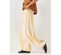 BOSS Wide Leg Moda Blend Trousers, Yellow, Size 16, Women Yellow