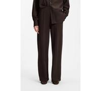 BOSS Wide-leg relaxed-fit trousers with Double B logo - Style Egapa, 50568535 Dark Brown S