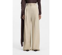 BOSS Wide-leg trousers in stretch cotton - Style TANIADA1_FS_C, 50562633 Light Beige 14