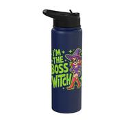 Boss Witch Funny Glam Sassy Halloween Party Stainless Steel Insulated Water Bottle