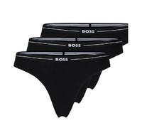 BOSS Women's 3p Thong String, Black, XXL