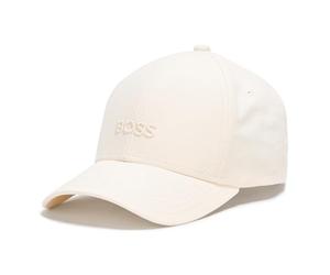 BOSS Women's Big Logo Cotton Twill Cap Baseball Cap, Deep Ivory, One Size