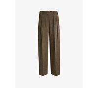 Boss Womens Boss Centre-Crease Straight-Leg Mid-Rise Woven Trousers Open Miscellaneous 6