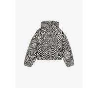 Boss Womens Boss Herringbone-Print Padded Shell-Down Jacket Open Miscellaneous 6