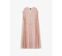 Boss Womens Boss Pleated Belted Woven Midi Dress Open Purple 12