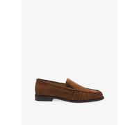 Boss Womens Boss Ruched Suede Moccasins Medium Brown Eur 41 / 8 UK Women