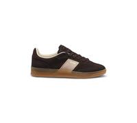 BOSS Womens Brenta Tenn Suede Trainers with Smooth-Leather Trims Size 5