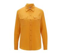 Boss Womens C_Biventi Blouse in Yellow Silk - Size 8 UK
