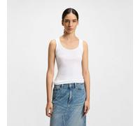 Boss Womens C_Ematite Slim Tank Top - White - M - White - 98% Cotton/2% Elastane