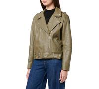 BOSS Women's C_Sameli Leather_Jacket, Dark Green303, 40