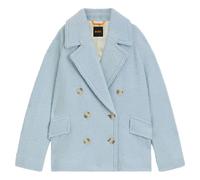 BOSS Women's Caban Coat Square Line Boucle C Cabani 50548664 Light Blue